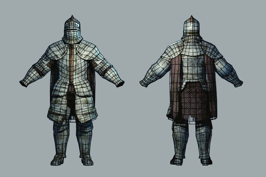 Dark Fantasy Protagonist Pack Low-poly 3D model_41