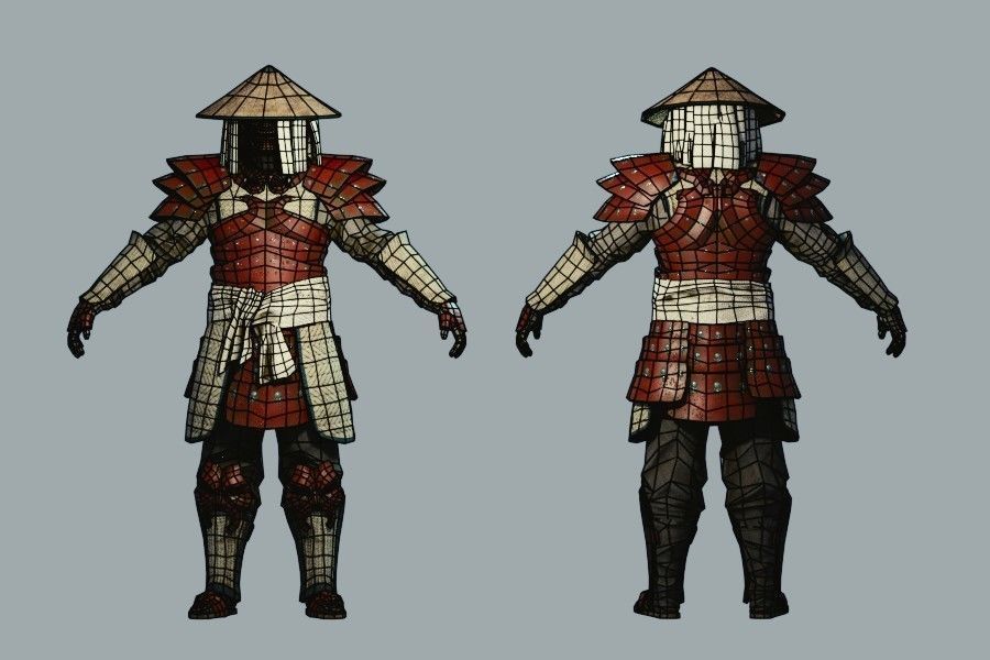 Dark Fantasy Protagonist Pack Low-poly 3D model_33