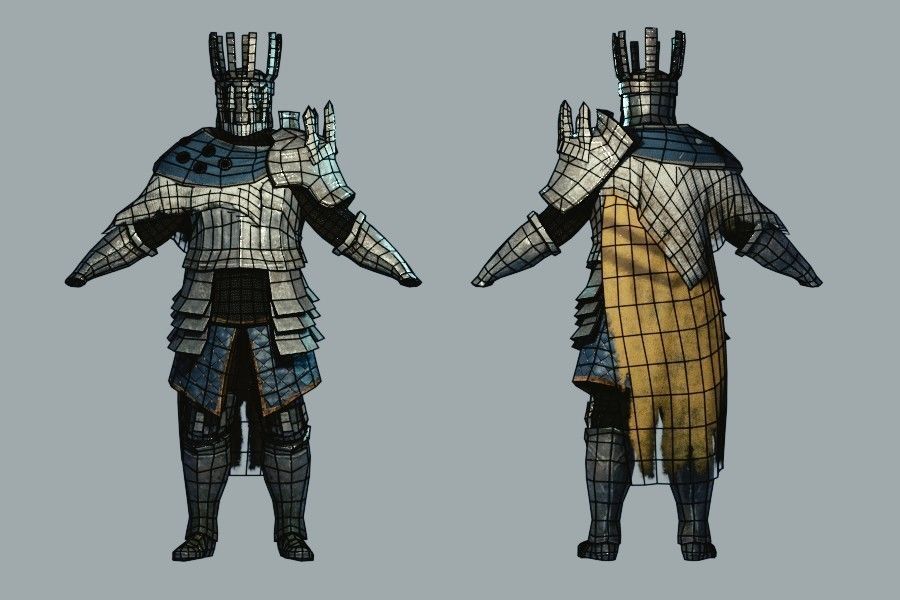 Dark Fantasy Protagonist Pack Low-poly 3D model_39