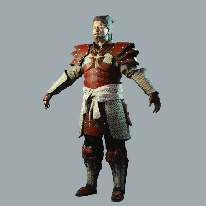 Dark Fantasy Protagonist Pack Low-poly 3D model_23