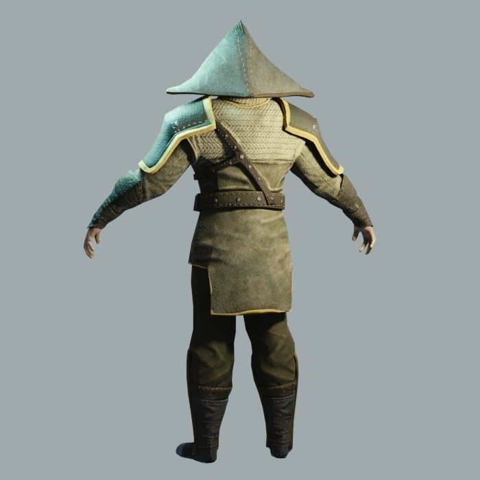 Dark Fantasy Protagonist Pack Low-poly 3D model_22