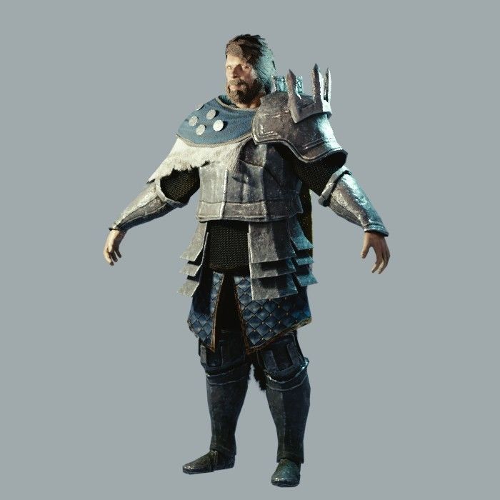 Dark Fantasy Protagonist Pack Low-poly 3D model_17