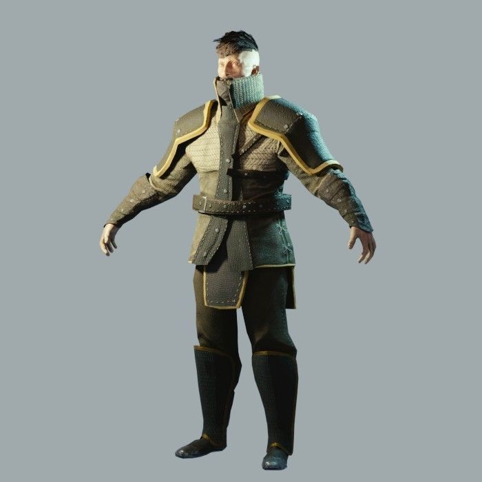 Dark Fantasy Protagonist Pack Low-poly 3D model_14