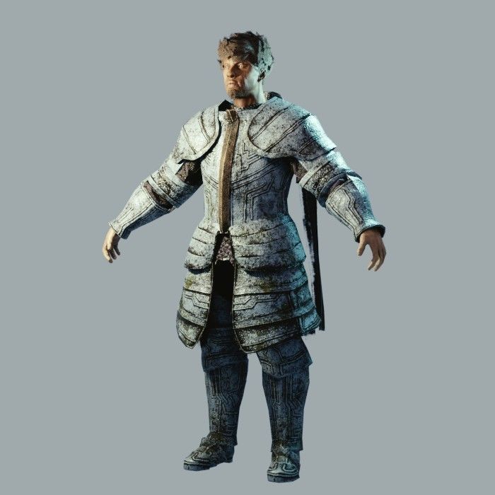 Dark Fantasy Protagonist Pack Low-poly 3D model_12
