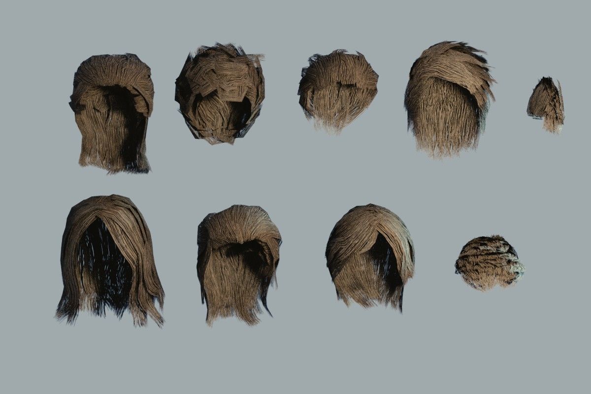 Dark Fantasy Protagonist Pack Low-poly 3D model_44