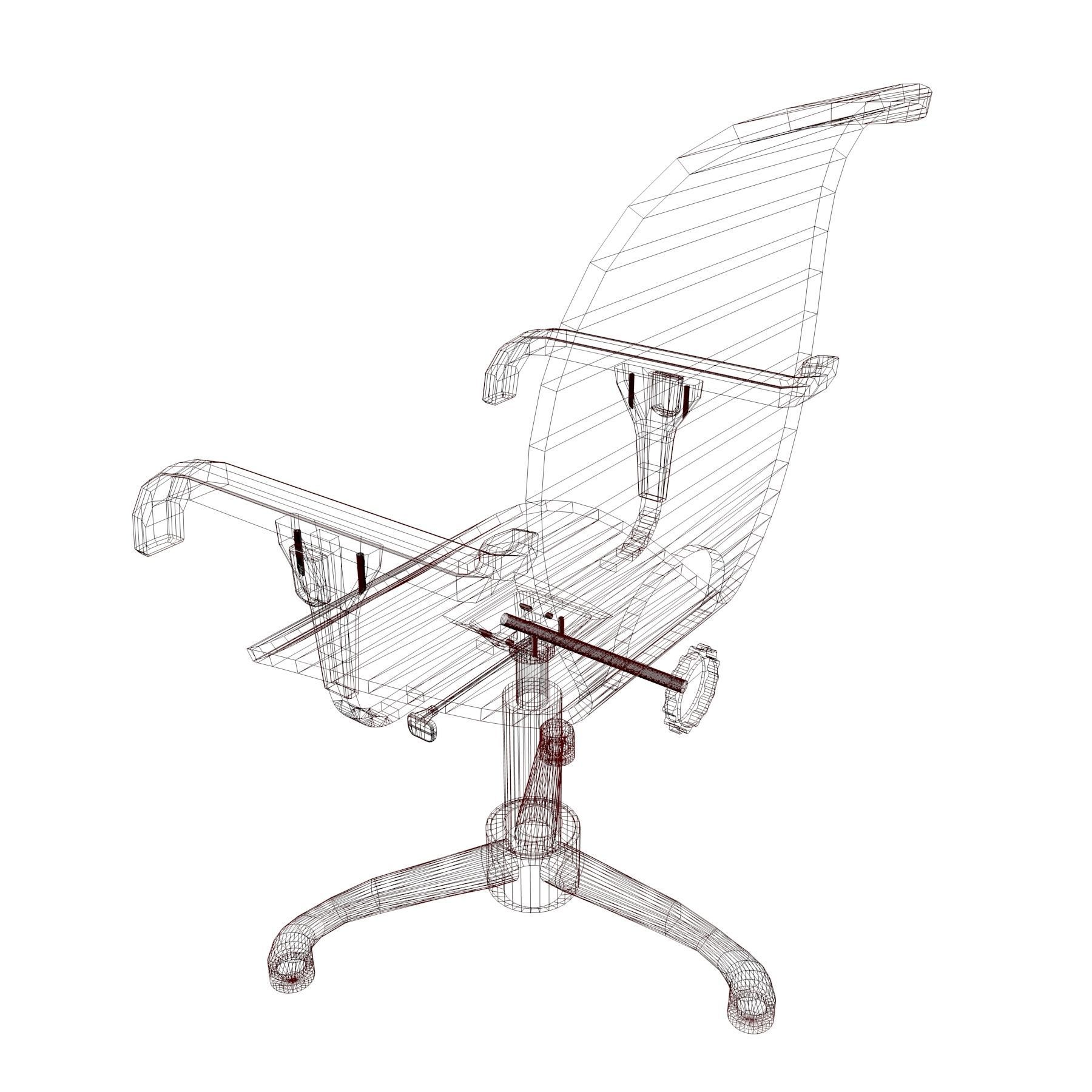 Acrilic seat armchair 3D model_14