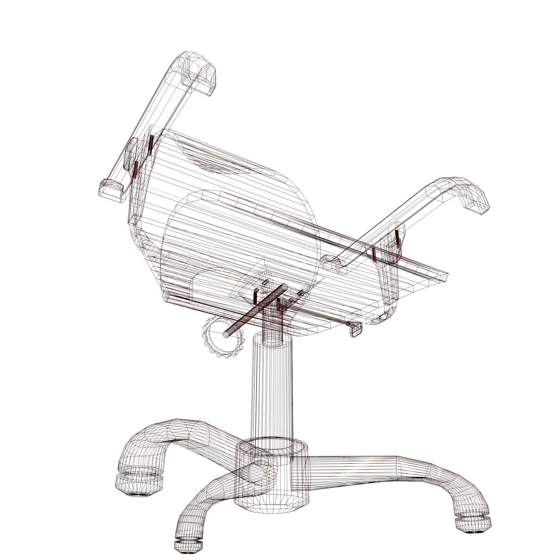 Acrilic seat armchair 3D model_12