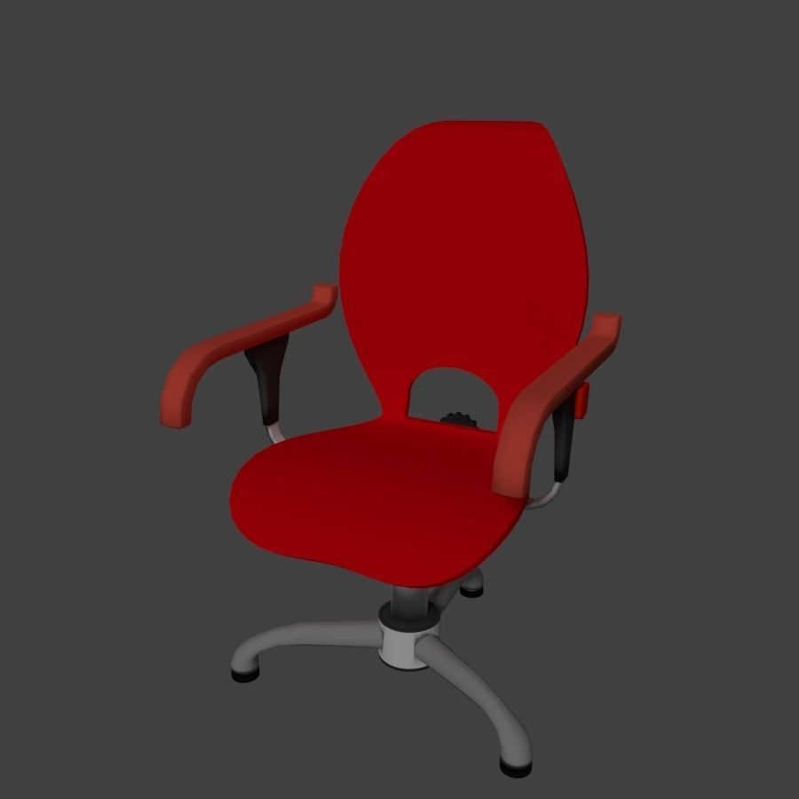 Acrilic seat armchair 3D model_1