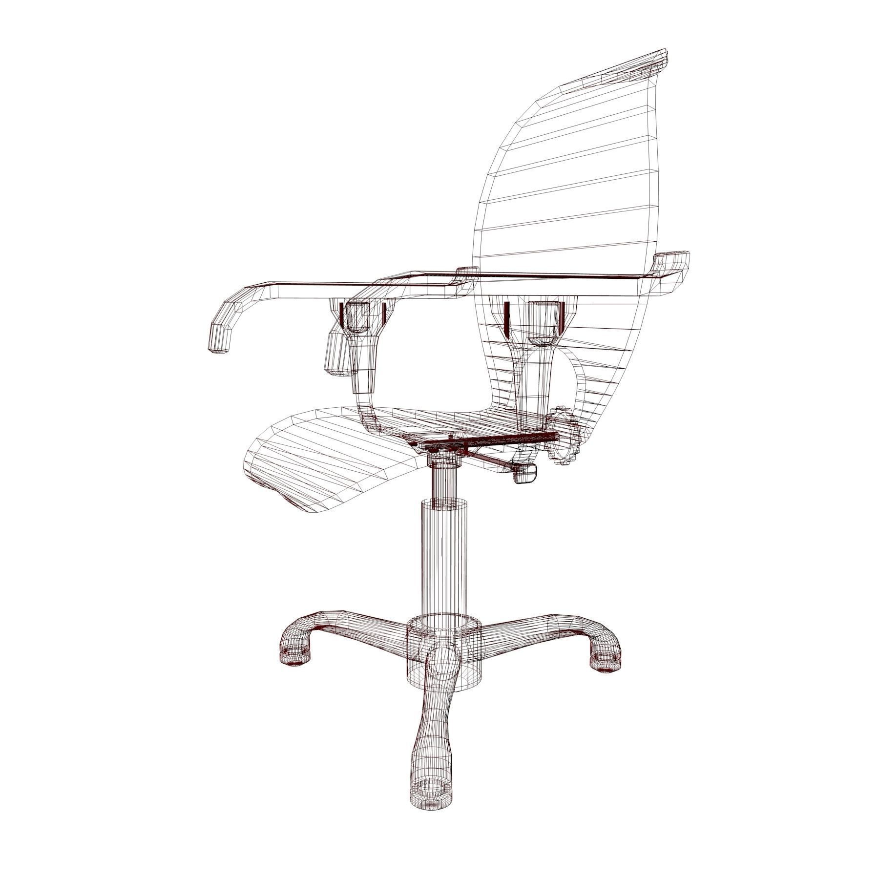 Acrilic seat armchair 3D model_10