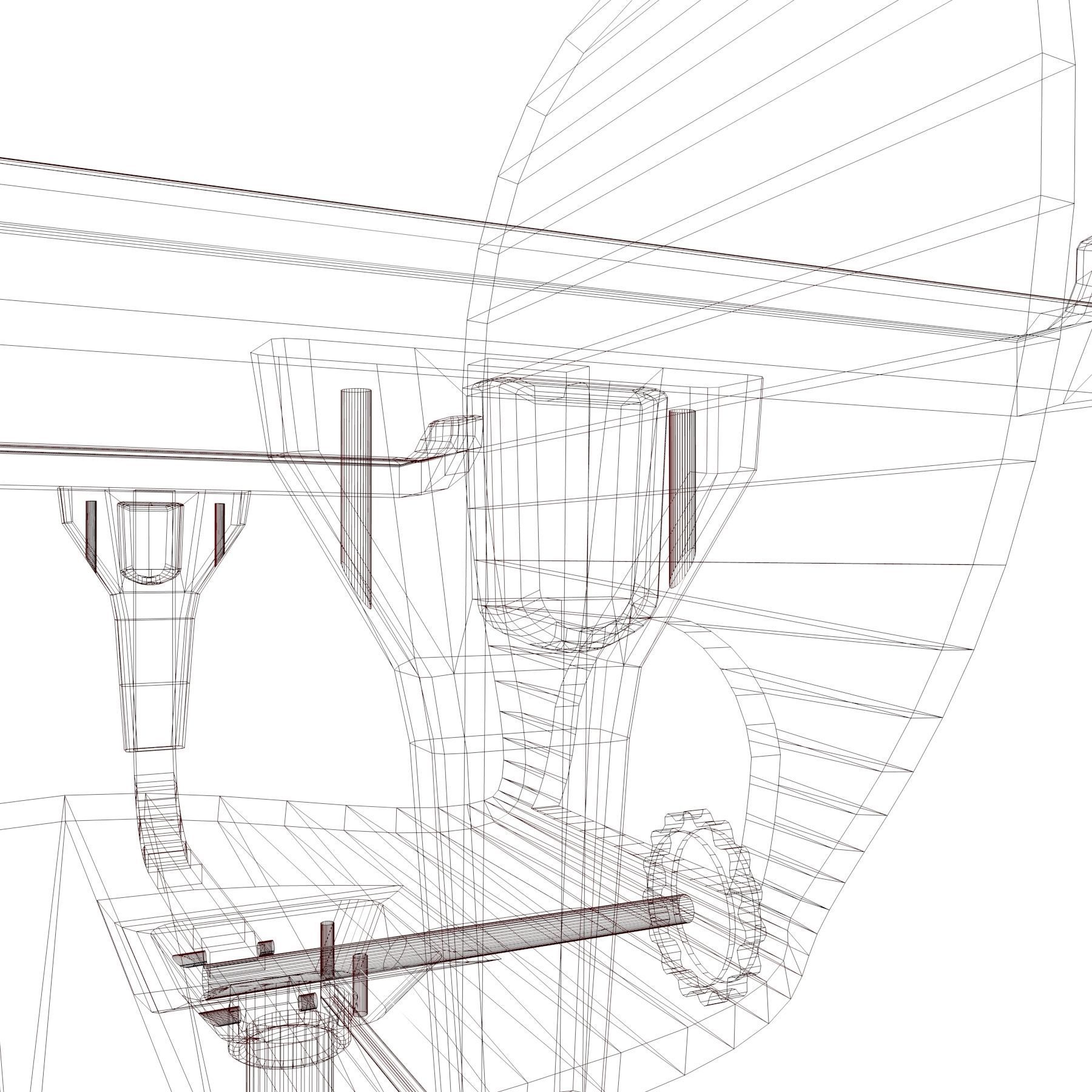 Acrilic seat armchair 3D model_16