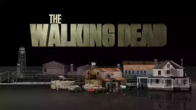Walking Dead Set 3D model