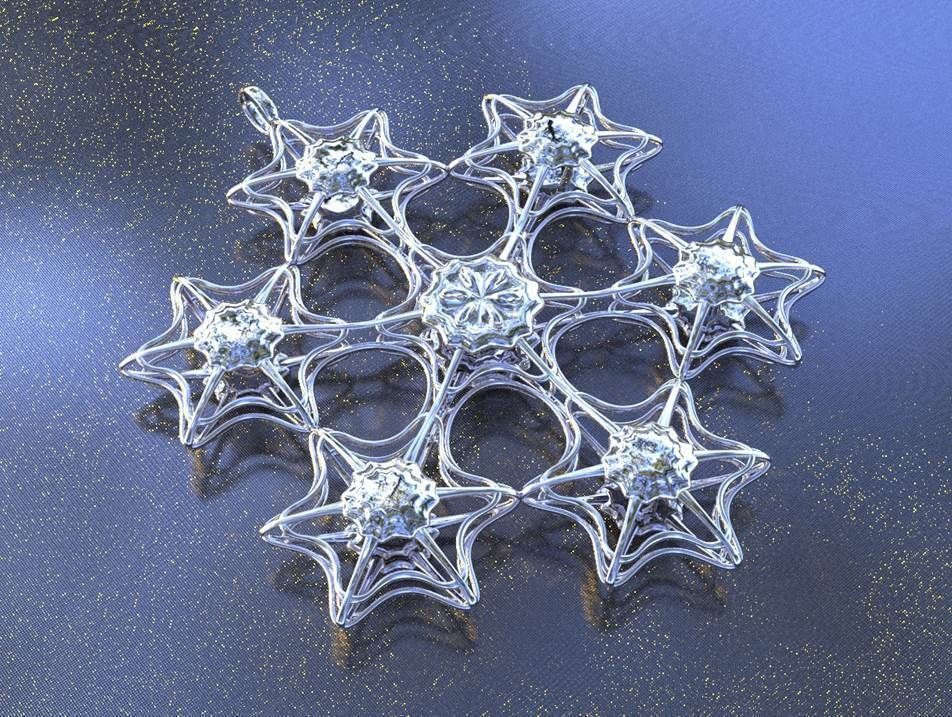  6STARFISH PENDANTS 3D print model_2