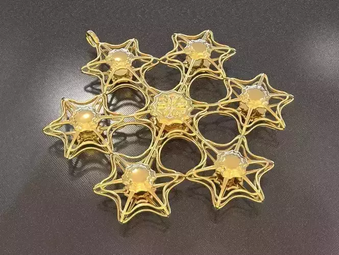  6STARFISH PENDANTS 3D print model