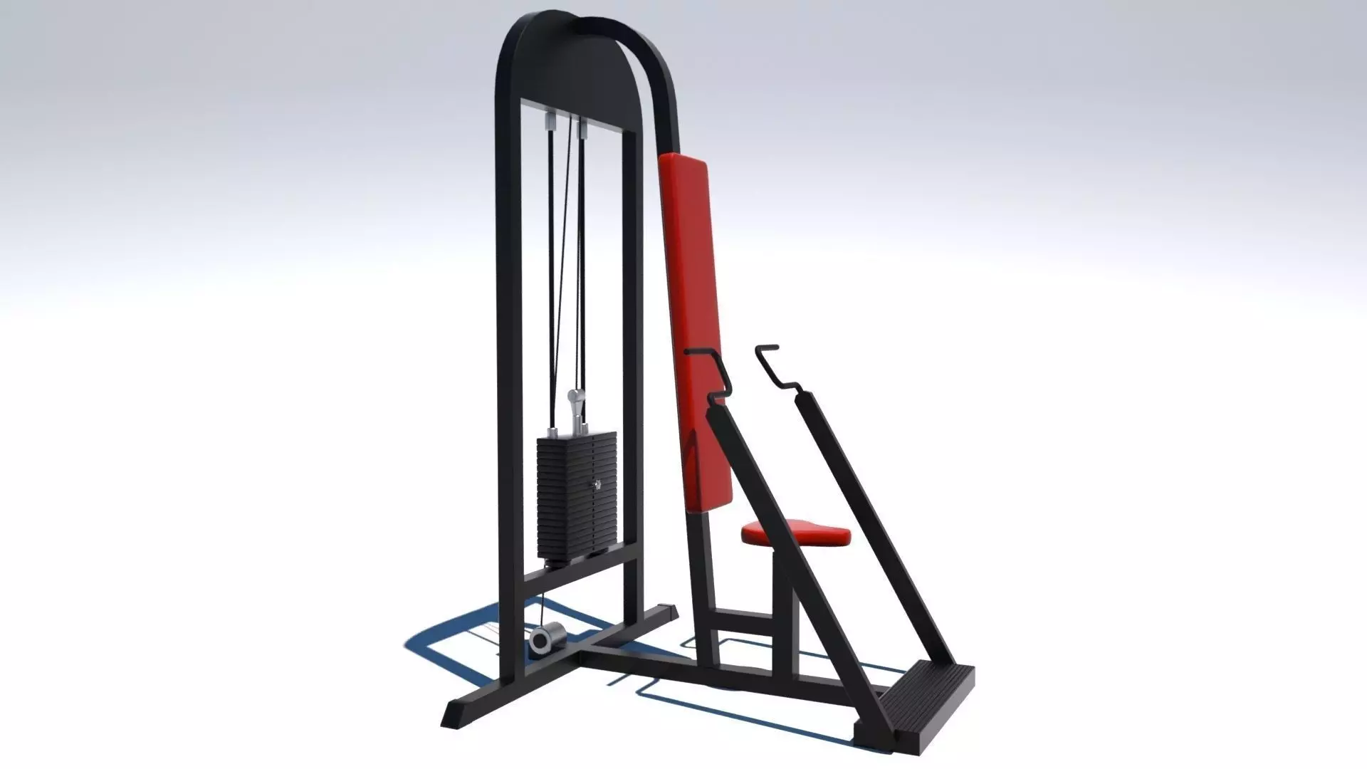 Chest Press Machine - Octane and Mental Ray 3D model_0