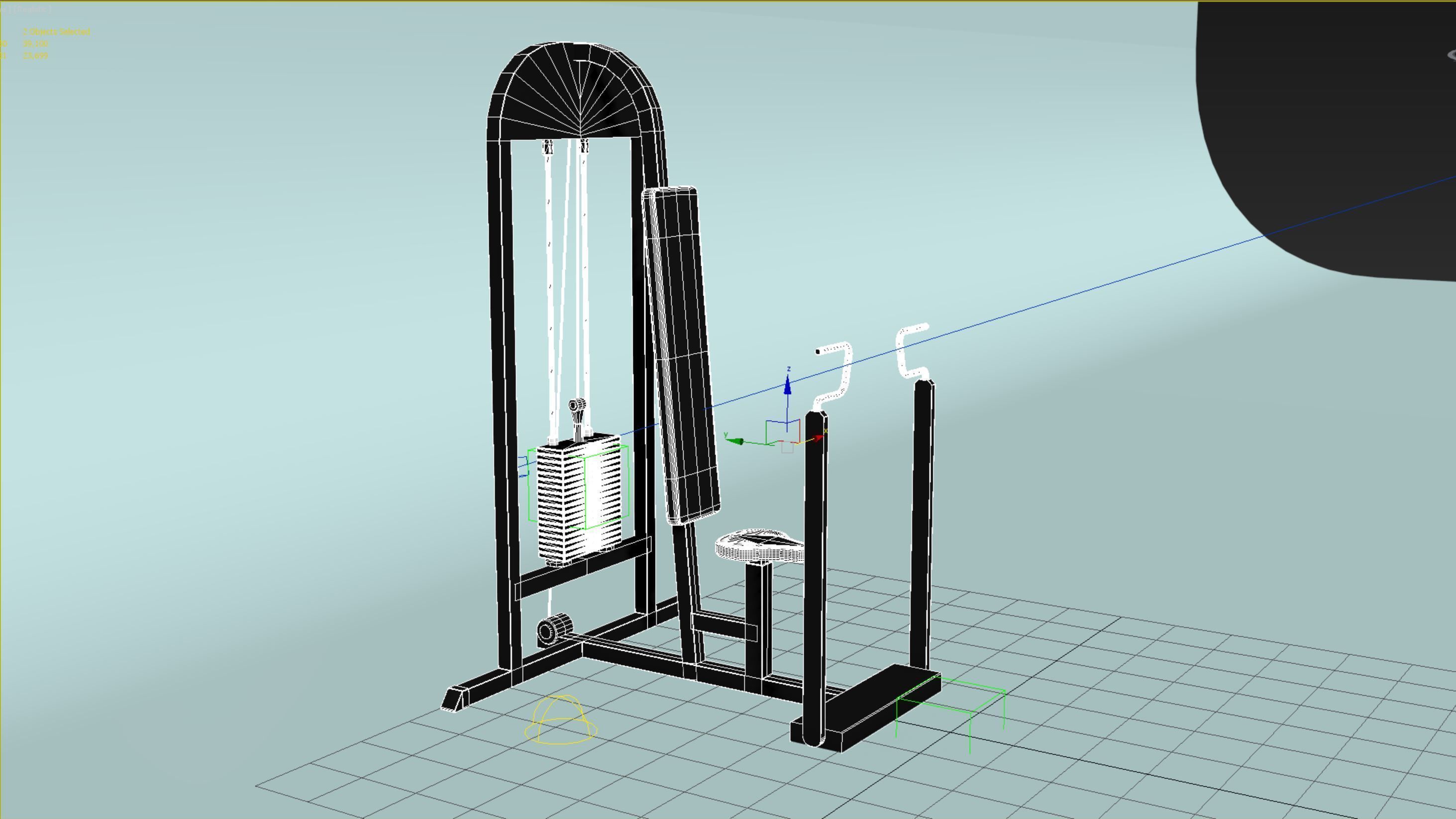 Chest Press Machine - Octane and Mental Ray 3D model_4