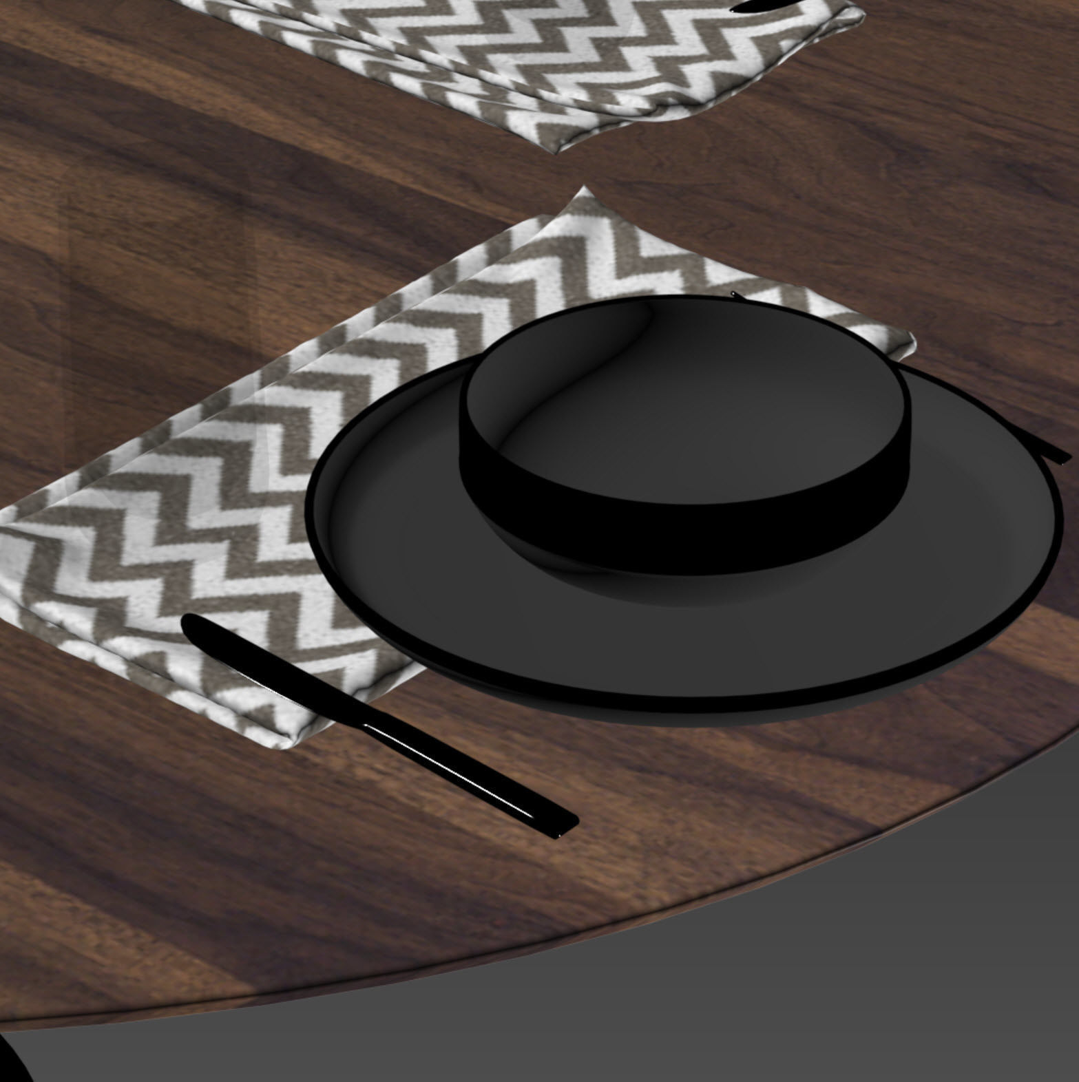 Oval Tulip Dining Table 78 inch walnut set 3D model_15