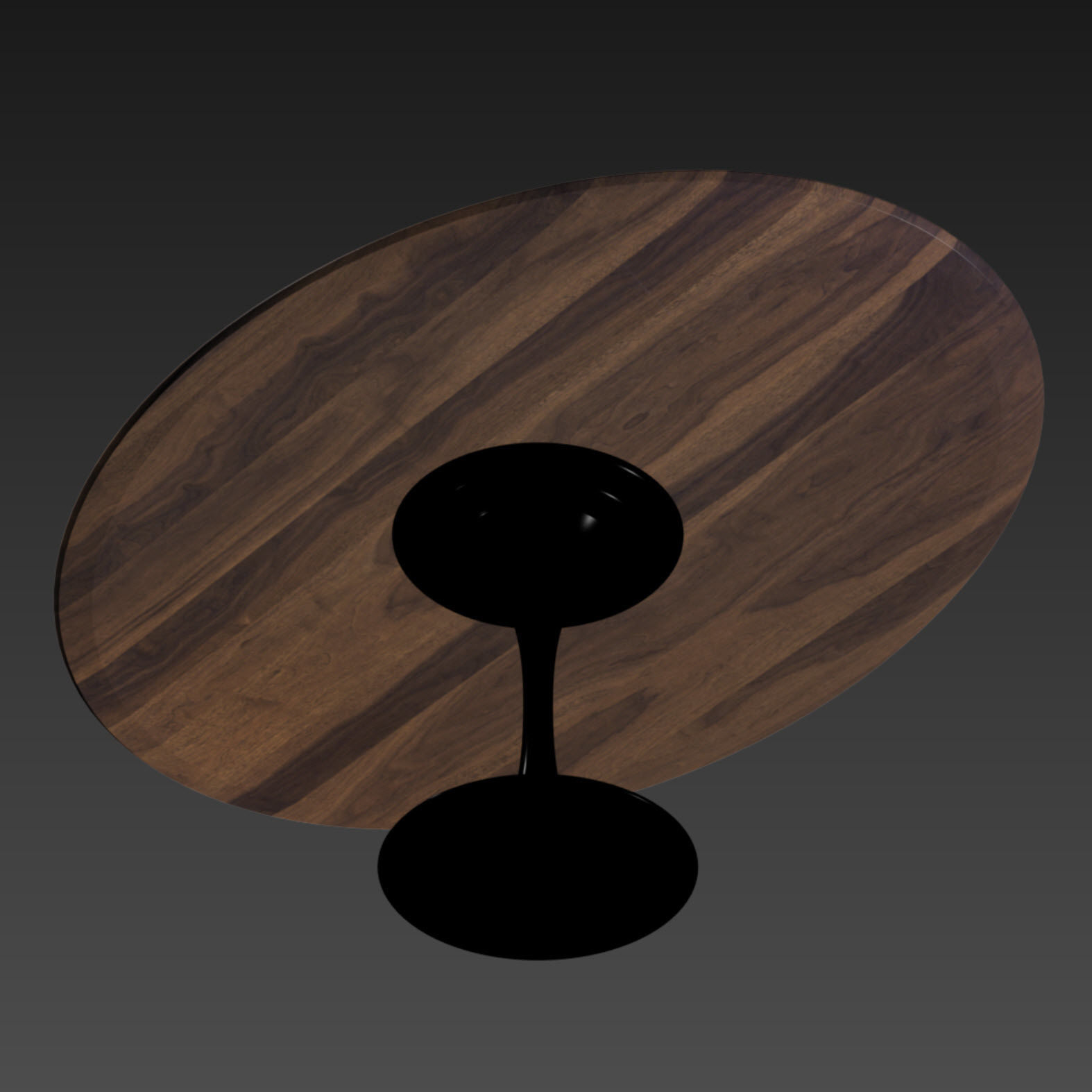 Oval Tulip Dining Table 78 inch walnut set 3D model_19