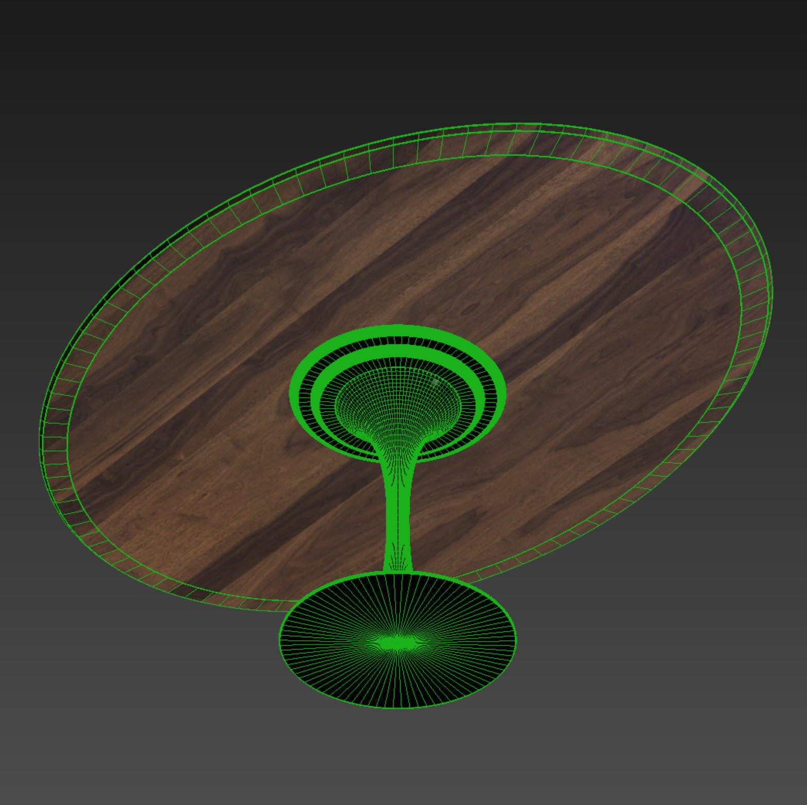 Oval Tulip Dining Table 78 inch walnut set 3D model_20