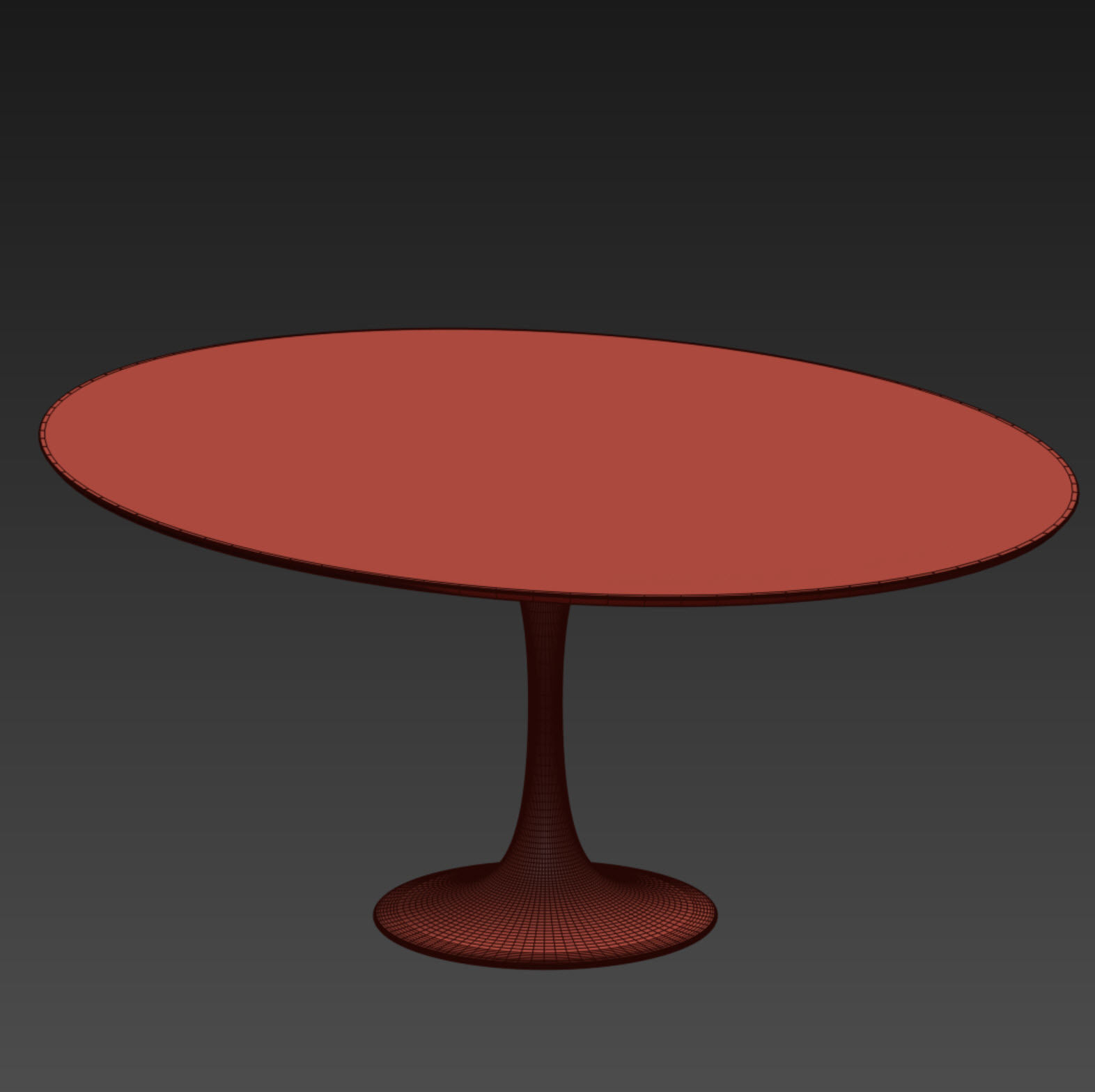 Oval Tulip Dining Table 78 inch walnut set 3D model_18