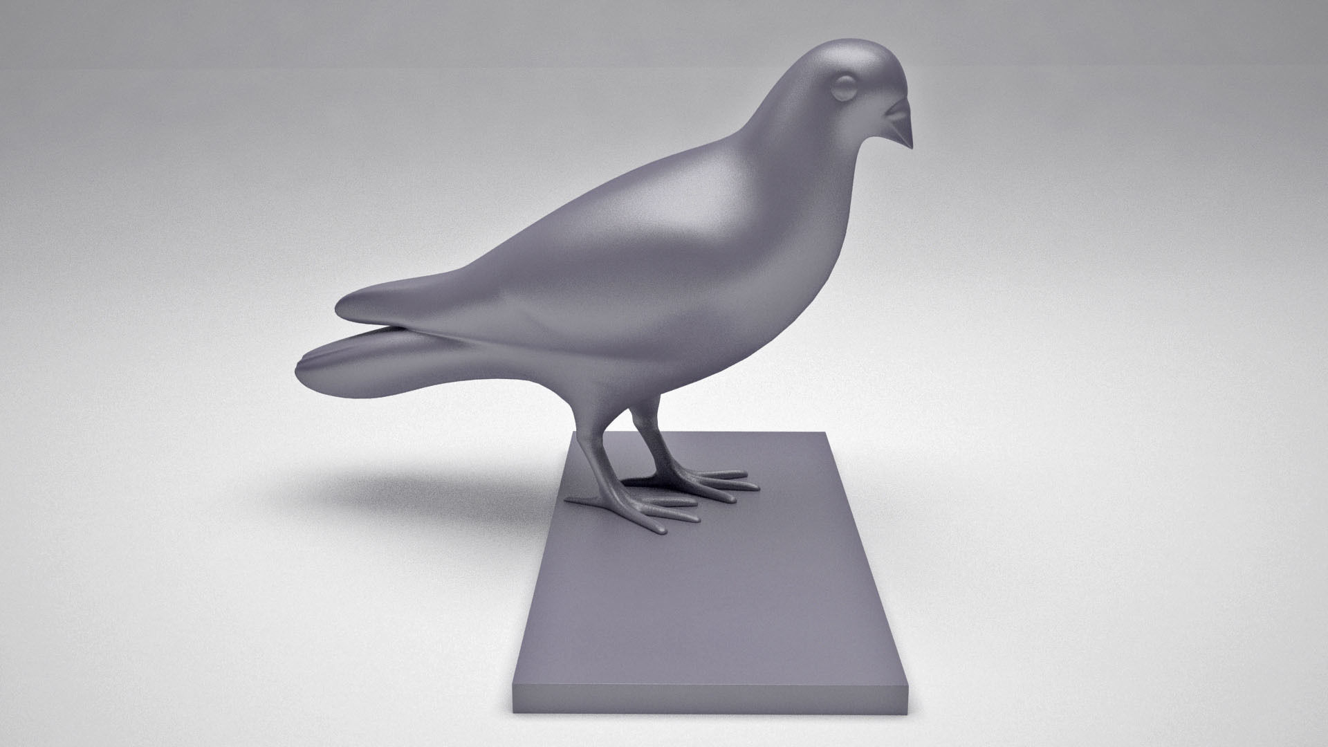Bird statue 3D model 3D printable CGTrader