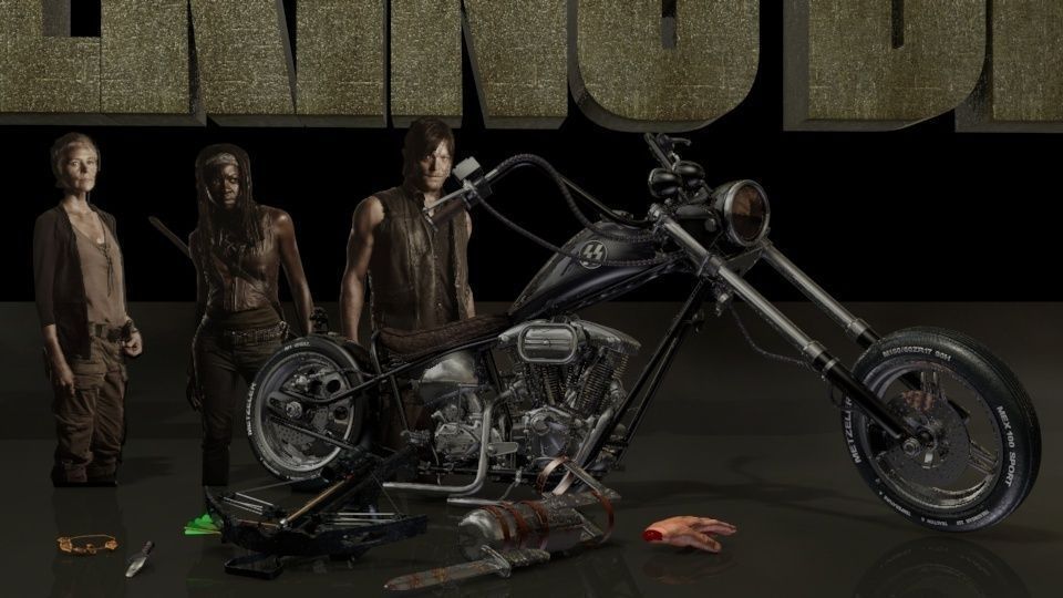 Walking Dead Daryl Dixon Set 3D model_5