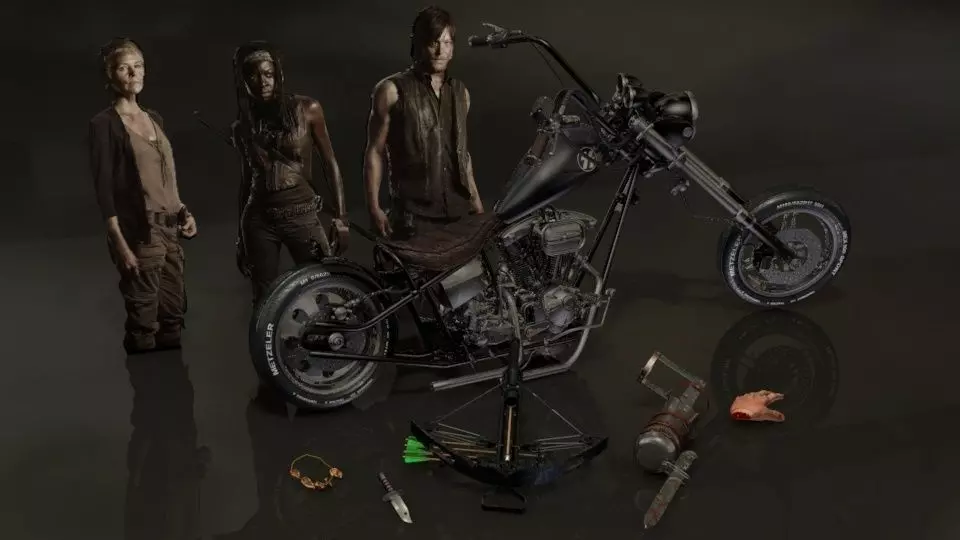 Walking Dead Daryl Dixon Set 3D model_0