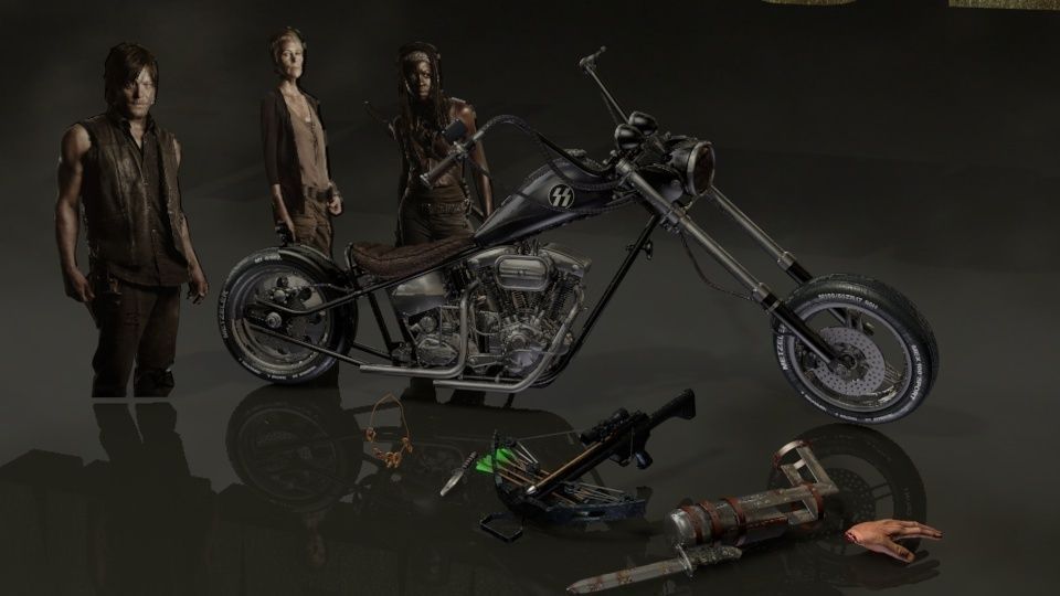 Walking Dead Daryl Dixon Set 3D model_2