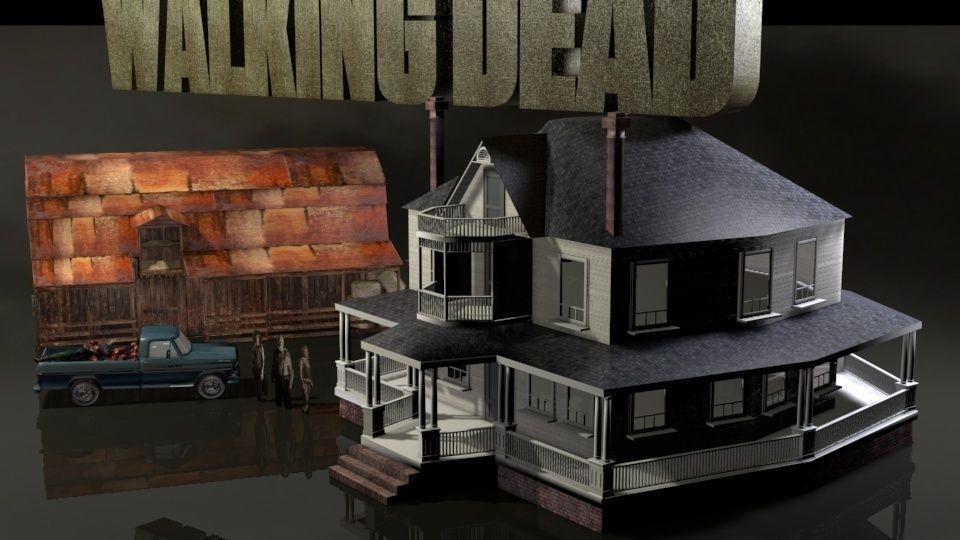 Walking Dead Farm Set 3D model_2