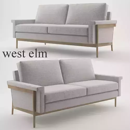 Leon Wood Frame Loveseat 68 by West Elm