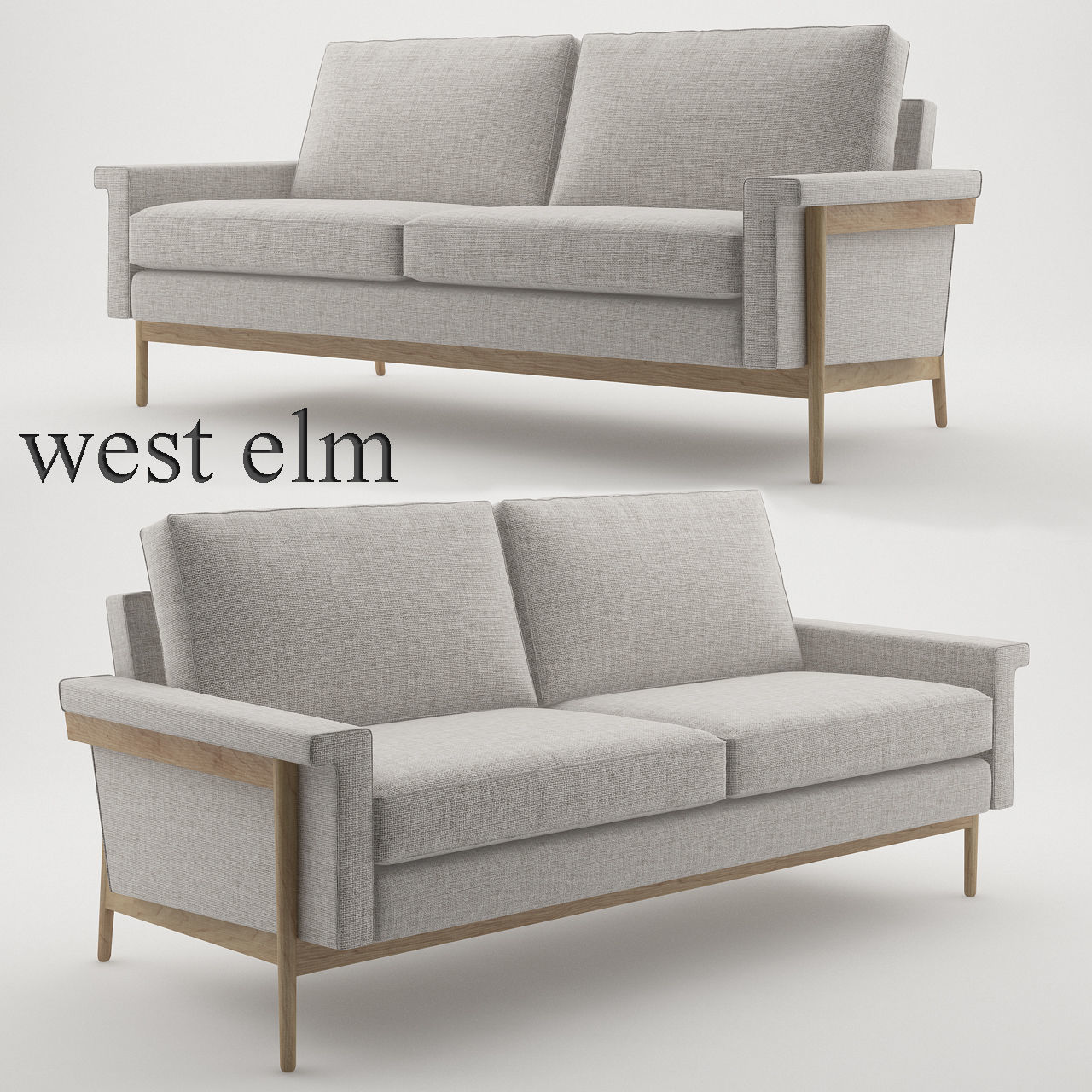 Leon Wood Frame Loveseat 68 By West Elm Model Leon Wood Frame Loveseat 68 By West Elm