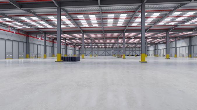 Industrial Warehouse Interior 7 Low-poly 3D model