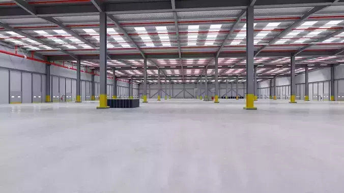 Industrial Warehouse Interior 7 Low-poly 3D model
