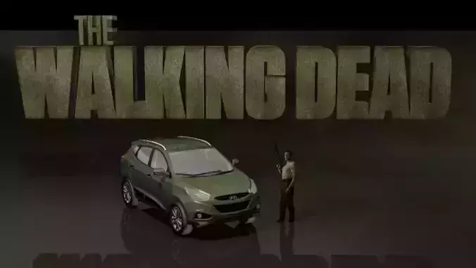 Walking dead Shane set 3D model