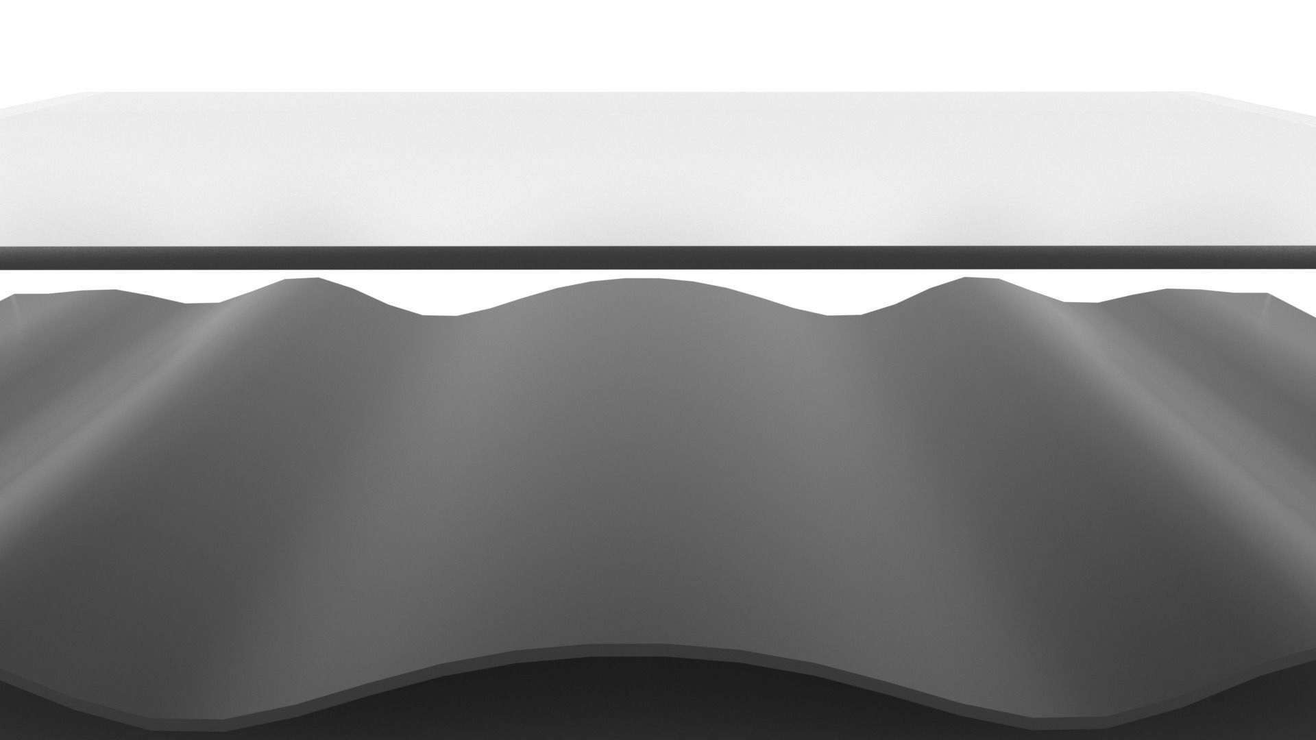 Glossy Wave Coffee Table Low-poly 3D model_5