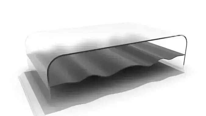 Glossy Wave Coffee Table Low-poly 3D model