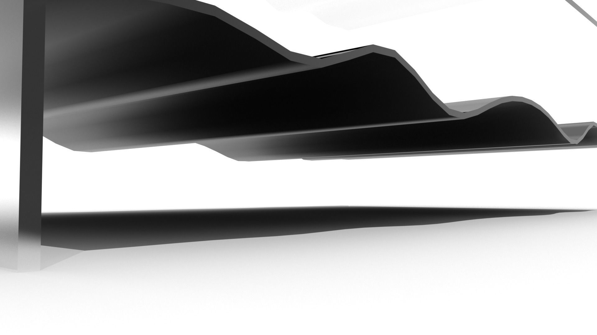 Glossy Wave Coffee Table Low-poly 3D model_6