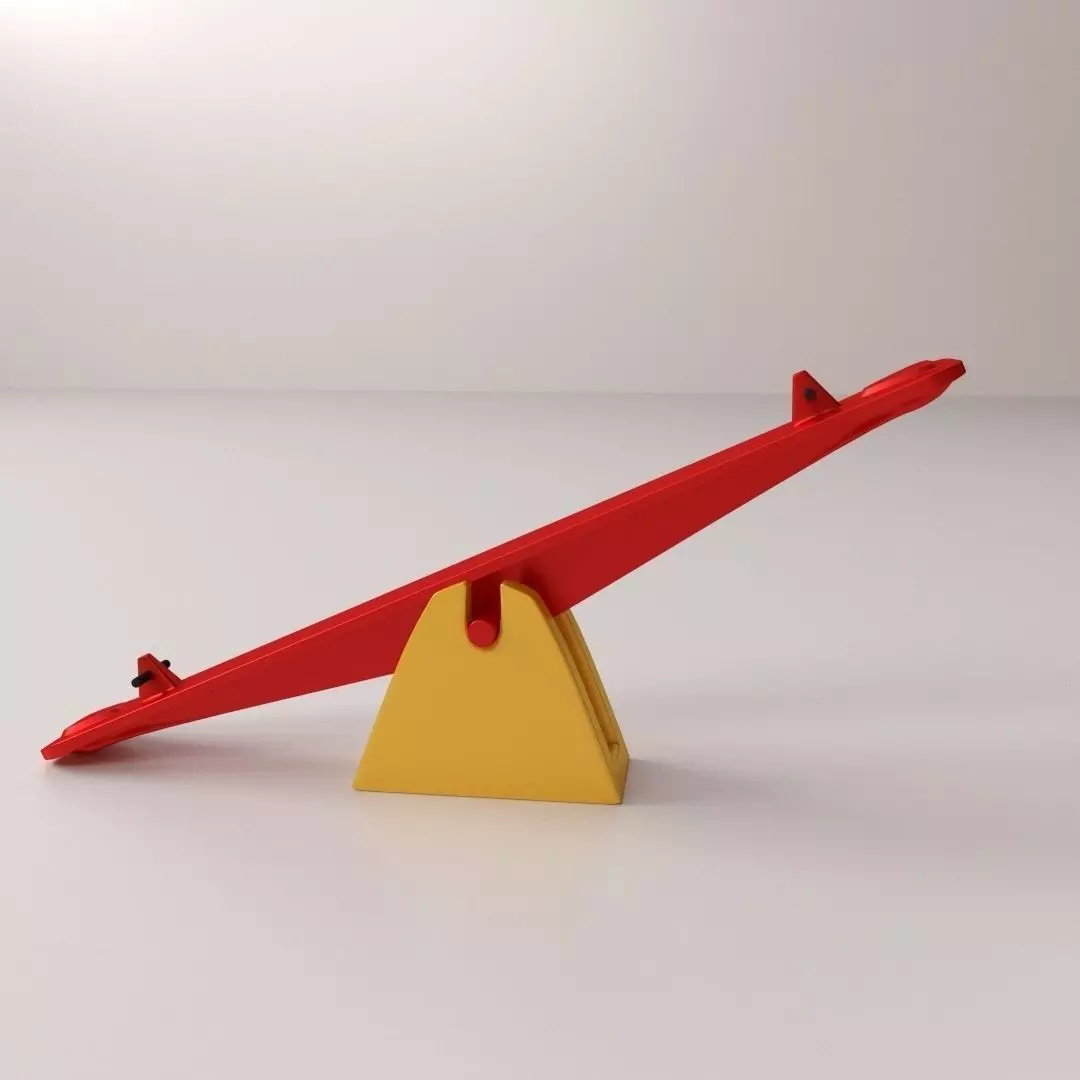 Seesaw toy 3D model