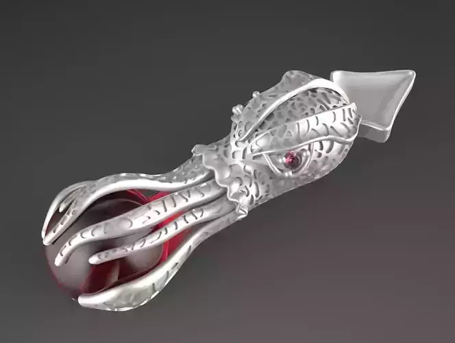 octopus cyborg claw pendant