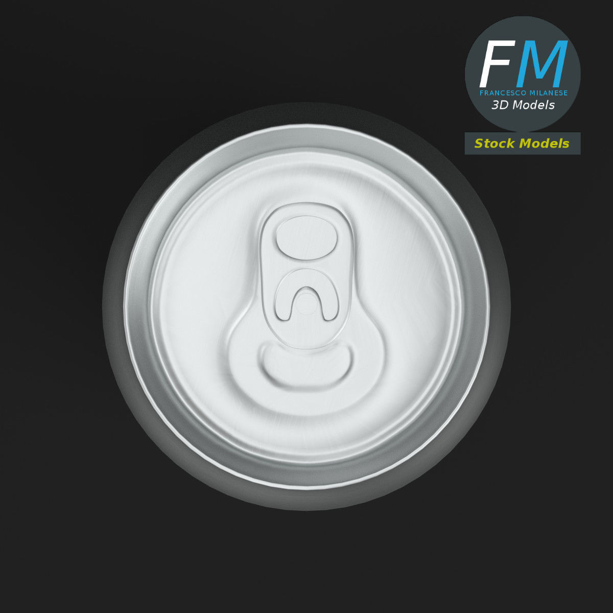 Closed soda can 3D model_6