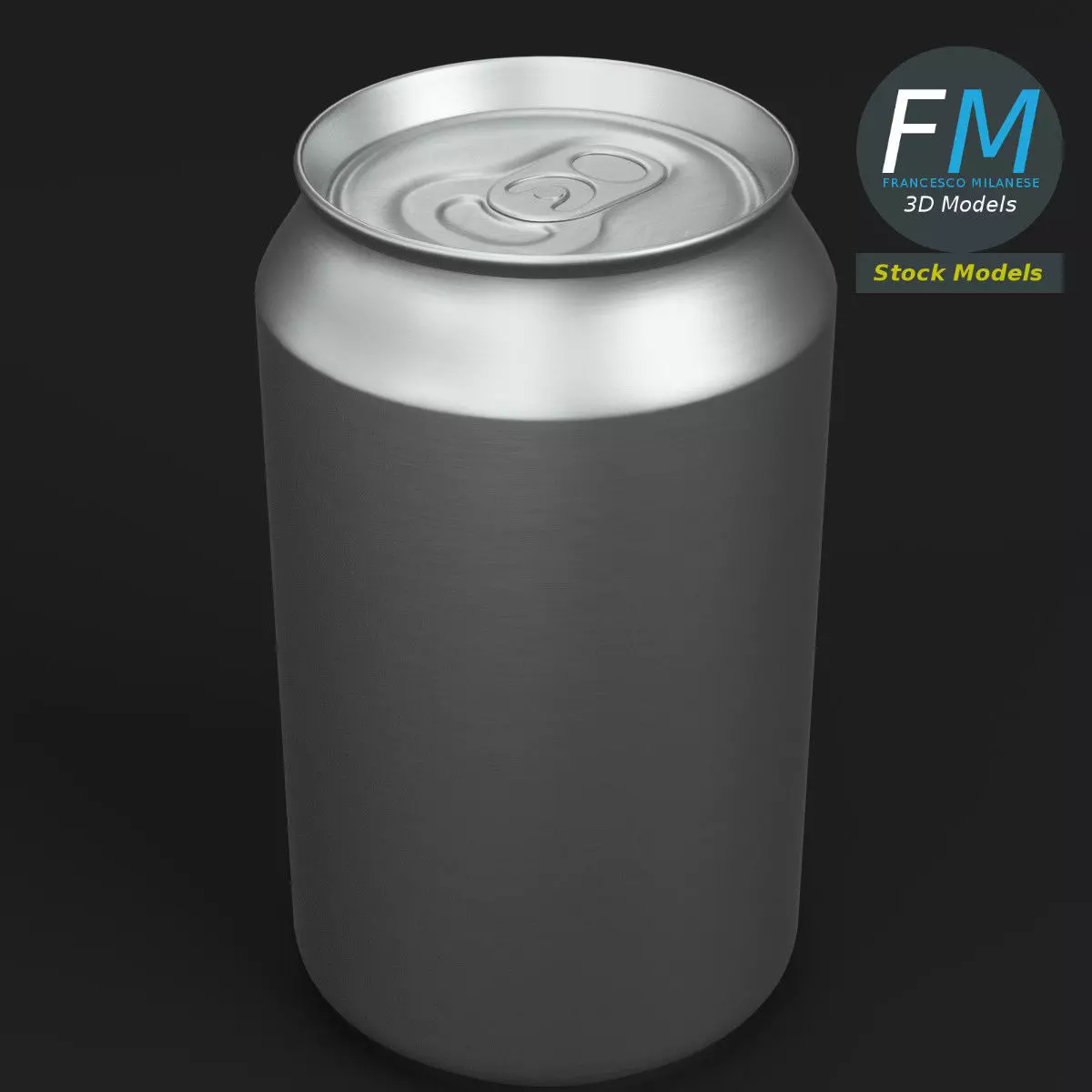 Closed soda can 3D model_0