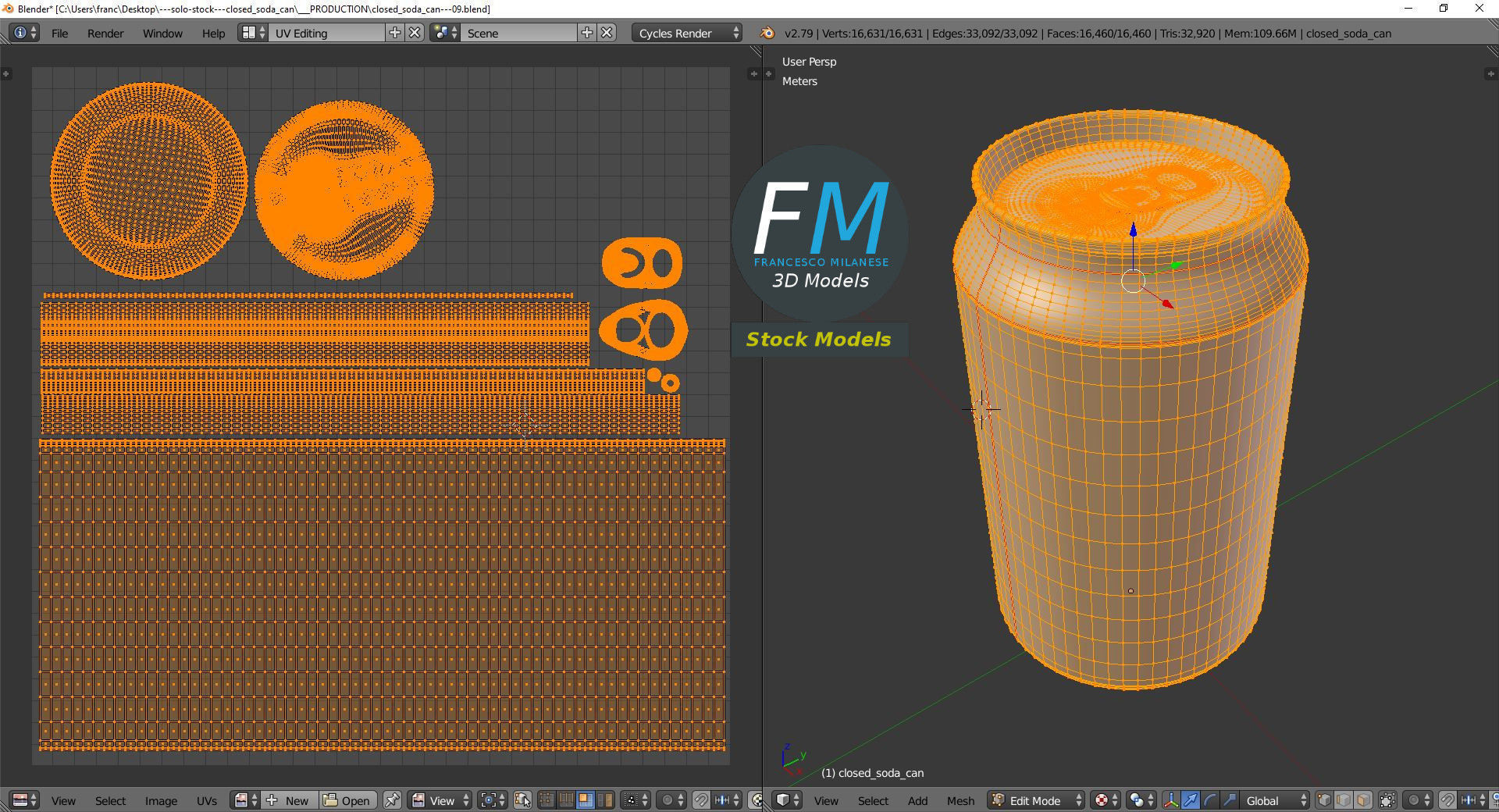 Closed soda can 3D model_10
