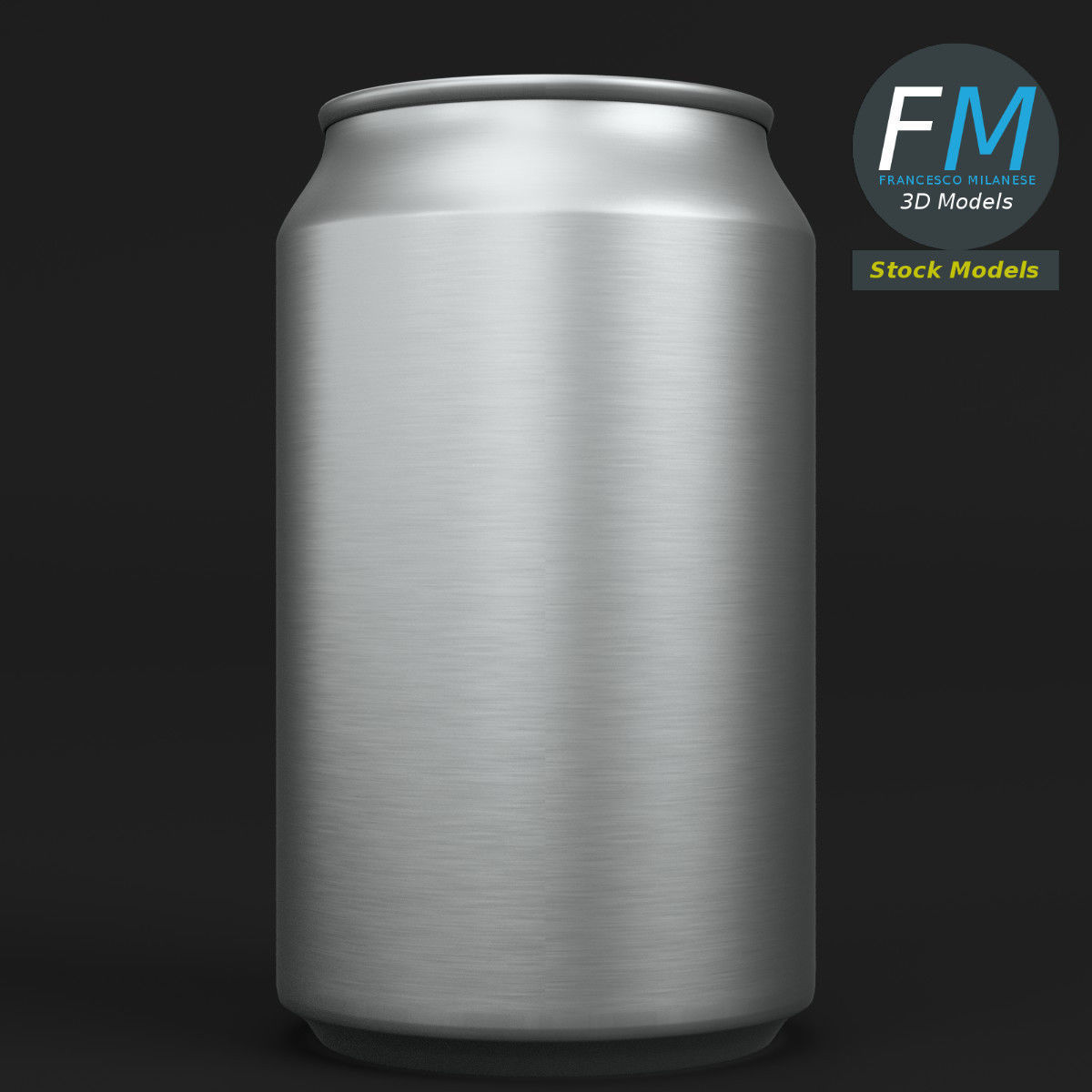 Closed soda can 3D model_3