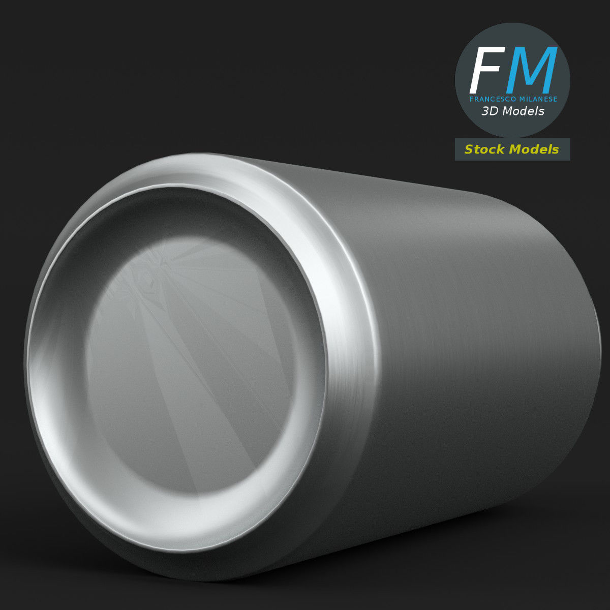 Closed soda can 3D model_4