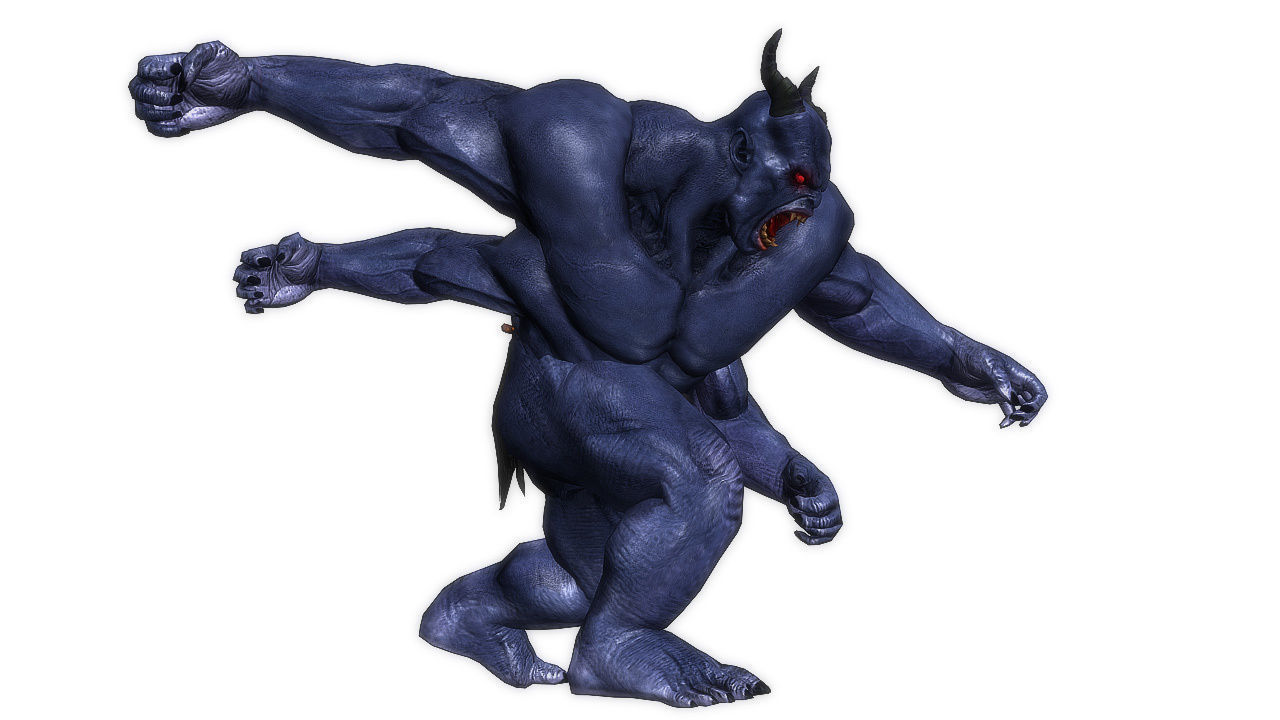 Boss Demon Low-poly 3D model_7