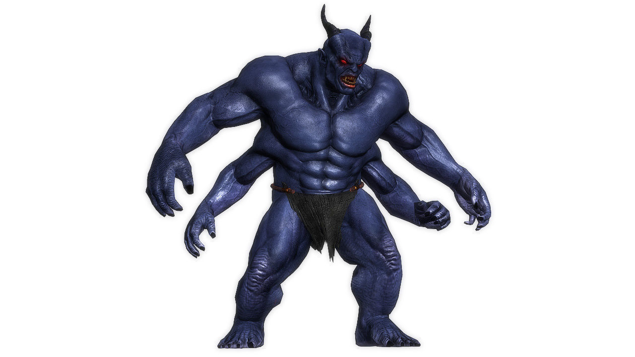 Boss Demon Low-poly 3D model_9