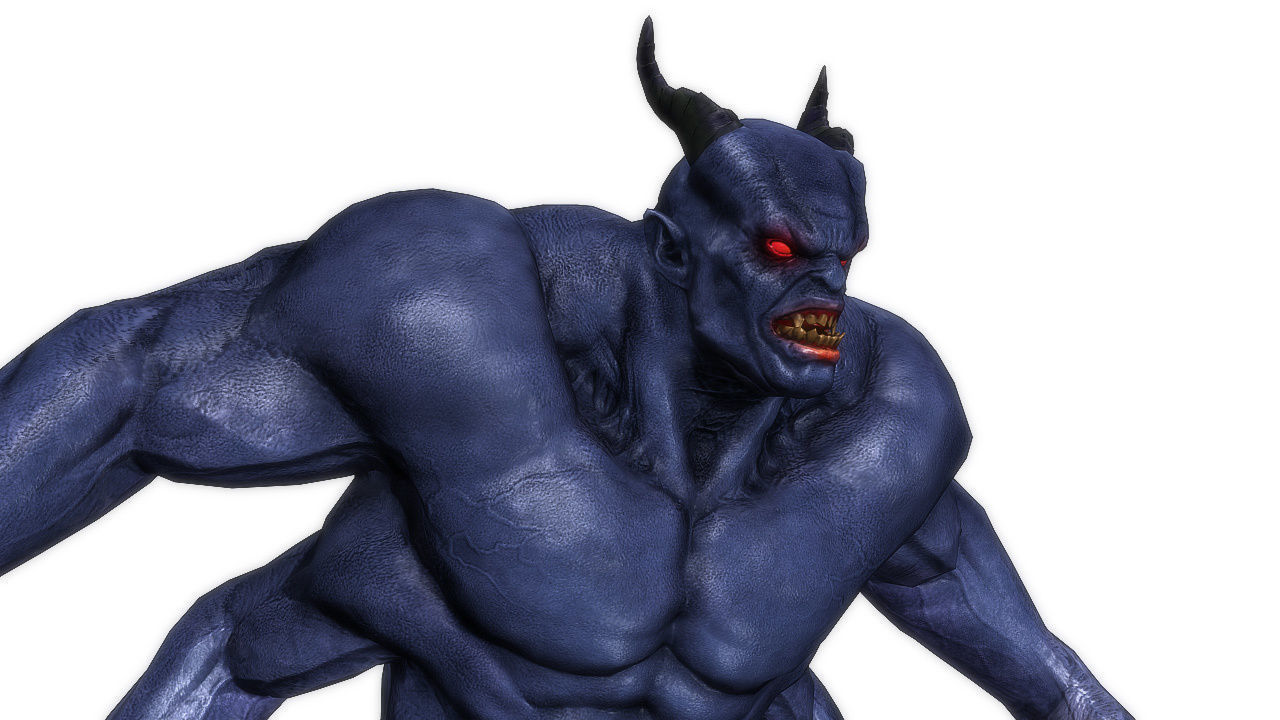 Boss Demon Low-poly 3D model_4