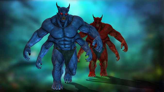 Boss Demon Low-poly 3D model