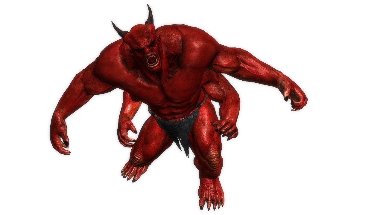 Boss Demon Low-poly 3D model_5