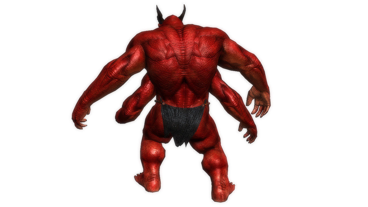 Boss Demon Low-poly 3D model_6
