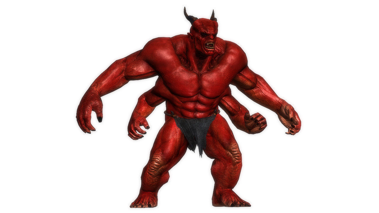 Boss Demon Low-poly 3D model_3